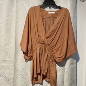 Broken Flowly Bell Sleeve V Neck Top